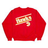 STARTER Atlanta Hawks Mens Sweatshirt Red USA L