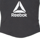 REEBOK Womens T-Shirt Black L