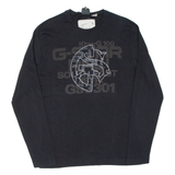 G-STAR Mens T-Shirt Black Long Sleeve M