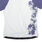CRANE SPORTS Cycling Womens Jersey White 1/2 Zip UK 14