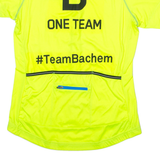 JAMES & NICHOLSON Team Bachel Full Zip Cycling Womens Jersey Yellow High Neck S