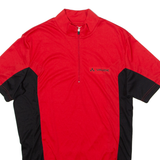 VAUDE Cycling Mens Jersey Red 1/4 Zip S