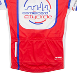 WAMS Full Zip Cycling Mens Jersey Red High Neck XS