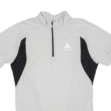 ODLO Cycling Mens Jersey Grey 1/4 Zip XL