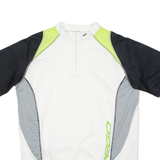 GO SPORT Cycling Mens Jersey White 1/4 Zip 2XL