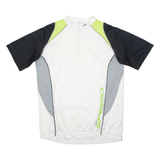 GO SPORT Cycling Mens Jersey White 1/4 Zip 2XL