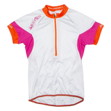ICEPEAK Cycling Womens Jersey White 1/2 Zip UK 10