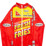 TEKER Mazza Cycles Wind-Tex Full Zip Cycling Mens Jersey Red High Neck M