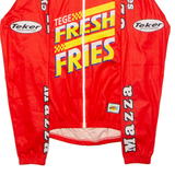 TEKER Mazza Cycles Wind-Tex Full Zip Cycling Mens Jersey Red High Neck M