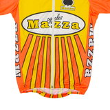 TEKER Mazza Cycles Full Zip Cycling Mens Jersey Orange High Neck M