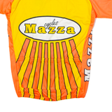TEKER Mazza Cycles Full Zip Cycling Mens Jersey Orange High Neck M