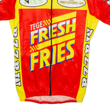 TEKER Mazza Cycles Full Zip Cycling Mens Jersey Red High Neck M