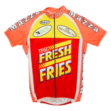 TEKER Mazza Cycles Full Zip Cycling Mens Jersey Red High Neck M