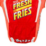 TEKER Mazza Cycles Full Zip Cycling Mens Jersey Red Sleeveless High Neck M