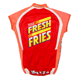 TEKER Mazza Cycles Full Zip Cycling Mens Jersey Red Sleeveless High Neck M