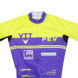 Full Zip Cycling Mens Jersey Purple High Neck M