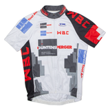 WAMS Full Zip Cycling Mens Jersey White High Neck M