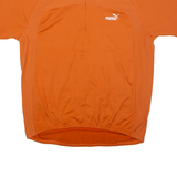 PUMA Cycling Mens Jersey Orange 1/2 Zip XL