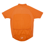 PUMA Cycling Mens Jersey Orange 1/2 Zip XL