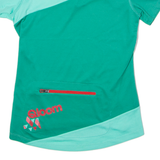 QLOOM Cycling Womens Jersey Green 1/4 Zip S