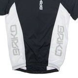 BRIKO Cycling Mens Jersey Black 1/2 Zip S