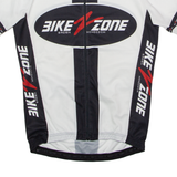 ANDEER Bike Zone Full Zip Cycling Mens Jersey White High Neck S