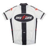 ANDEER Bike Zone Full Zip Cycling Mens Jersey White High Neck S