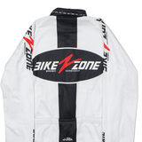 ANDEER Bike Zone Full Zip Cycling Mens Jersey White Long Sleeve High Neck M