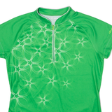 ZIENER Cycling Womens Jersey Green 1/4 Zip UK 14