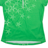 ZIENER Cycling Womens Jersey Green 1/4 Zip UK 14