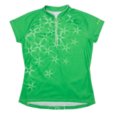 ZIENER Cycling Womens Jersey Green 1/4 Zip UK 14