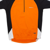 CRAFT Cycling Mens Jersey Orange 1/2 Zip M