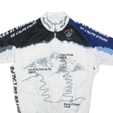 CYCLES ET SPORTS Full Zip Cycling Mens Jersey White High Neck M