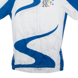 OWAYO Full Zip Cycling Mens Jersey White High Neck S