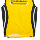 CROSSWAVE Cycling Mens Jersey Yellow Sleeveless 1/2 Zip L