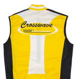 CROSSWAVE Cycling Mens Jersey Yellow Sleeveless 1/2 Zip L