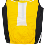 CROSSWAVE Cycling Mens Jersey Yellow Sleeveless 1/2 Zip L