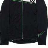 RACER Full Zip Cycling Womens Jersey Black Long Sleeve High Neck UK 8