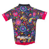 MALCIKLO Full Zip Cycling Womens Jersey Black High Neck M