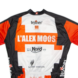 TEXNER Full Zip Cycling Mens Jersey White High Neck L