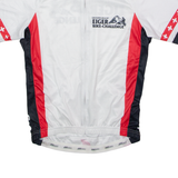 89 SPORTS Full Zip Cycling Mens Jersey White High Neck M