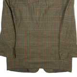 HILTON Mens Blazer Jacket Green Wool Houndstooth M