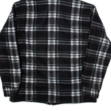 WORKER Mens Jacket Black Wool Hooded Check XL