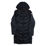 ELLESSE Womens Puffer Coat Black Hooded UK 12
