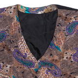 Womens Waistcoat Brown Paisley M