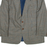 REHAB CAVALLI Mens Blazer Jacket Beige Wool Houndstooth XL