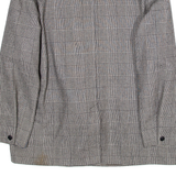 Womens Blazer Jacket Grey Wool Check L