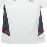 ADIDAS FC Bayern Munchen Training Womens Football Shirt Jersey White V-Neck M