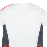 ADIDAS FC Bayern Munchen Training Womens Football Shirt Jersey White V-Neck M
