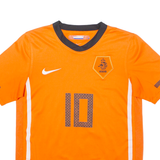 NIKE 2010 Netherlands Hom #10 Sneijder Boys Football Shirt Jersey Orange M